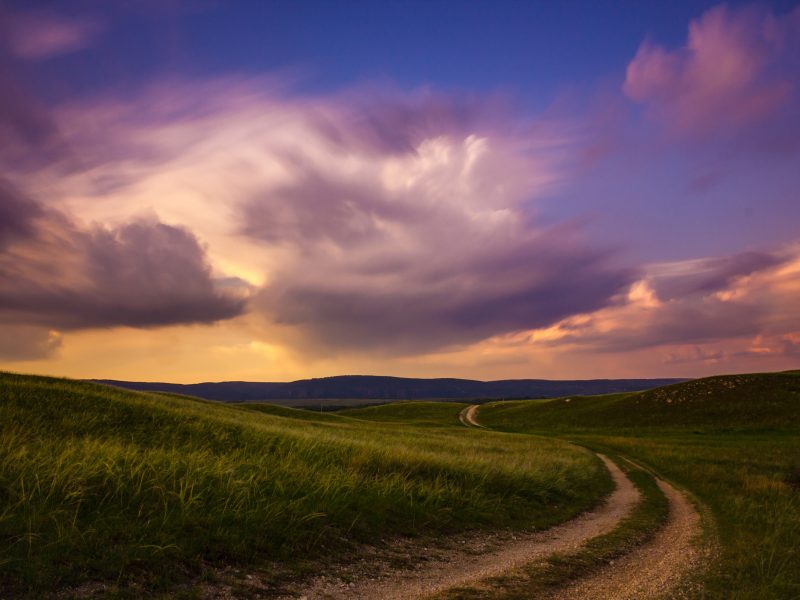 Lonesome,Road,With,Blurry,Clouds